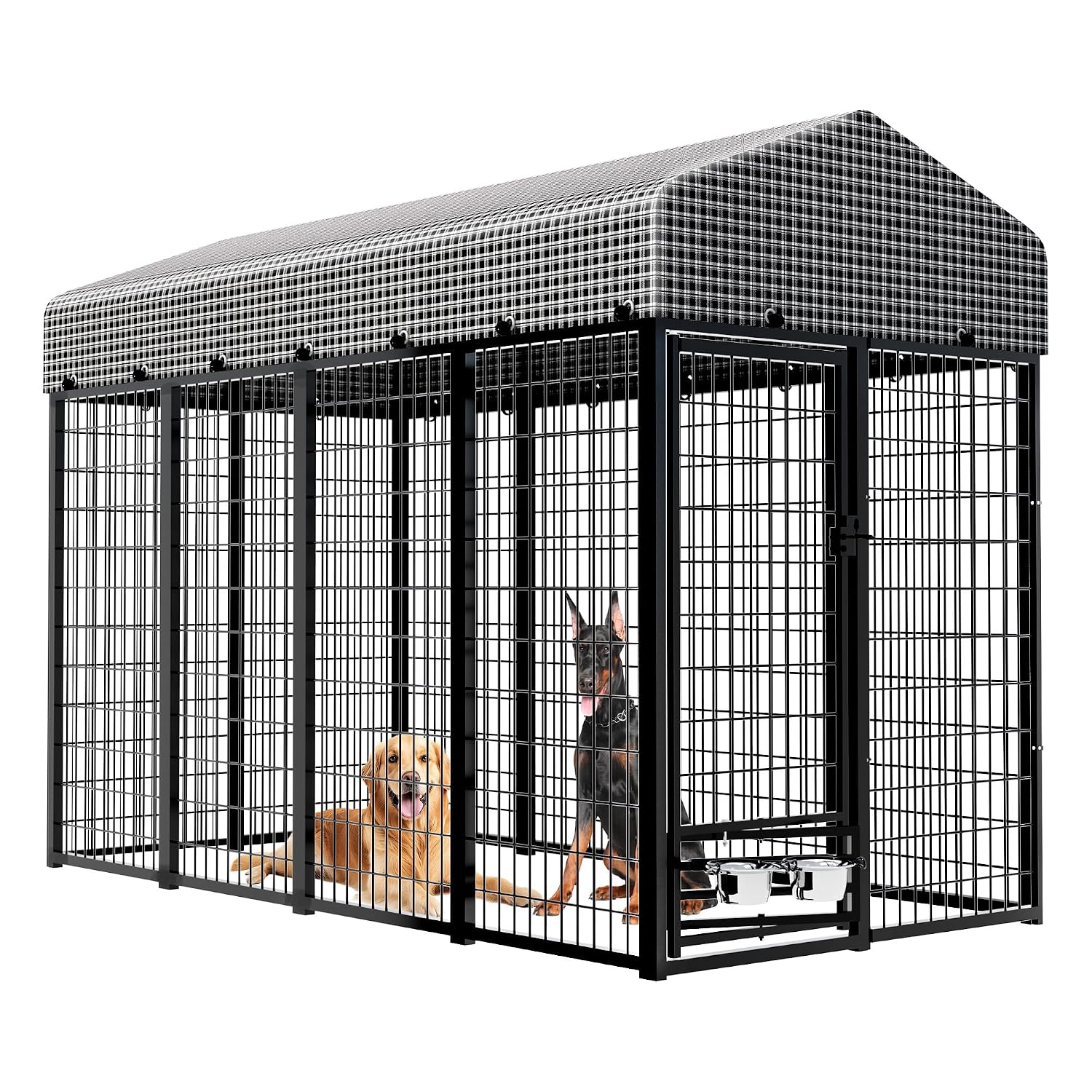 Feeding - Kandang Anjing Tahan Lama dengan Atap,